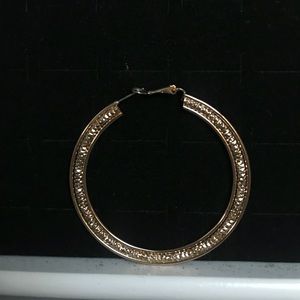 Gold circular hoop earrings